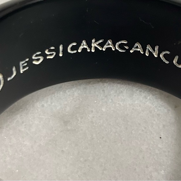 Jessica Kagan Kushman “Are You a Good Witch …” black bangle bracelet - Picture 6 of 8